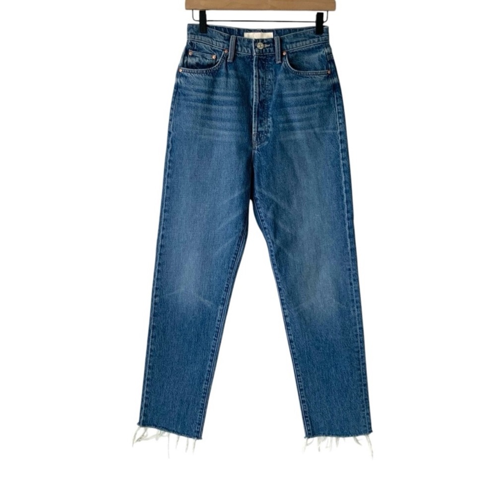 MOTHER SUPERIOR Jeans The Tune Up Hover Cuff Hit the Ground Running Blue Size 26